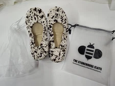 The Storehouse Flats Ranch Round Up Brown Cow Hair Size 9