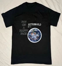 Astroworld T Shirt Mens Travis Scott Put On A Happy Face Down To Earth 2018 S