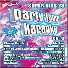 Party Tyme Karaoke - Super Hits 28 16-song CD G 