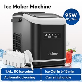 Ice Maker Machine Countertop 2 Sizes Self-Cleaning Ice Cube Maker 6 Min Fast Ice