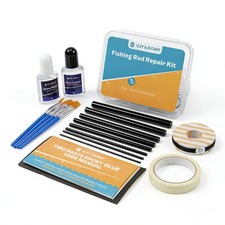 Fishing Rod Repair Kit with Glue, Carbon Fiber, Epoxy, Thread, and Tape