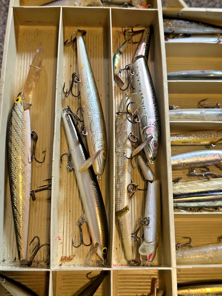 Antigo Lote Enorme 60 Iscas Heddon ZARA Spook Madeira Cobra Cordell Rebel Smithwick NOS - Imagem 3 de 4