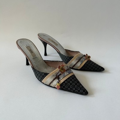 PRADA VINTAGE KIMONO EMBELLISHED MULES | eBay