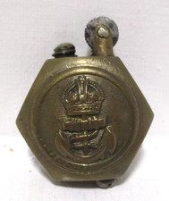 WW1 Trench Art Kings Crown Buttons Royal Navy Brass Lighter
