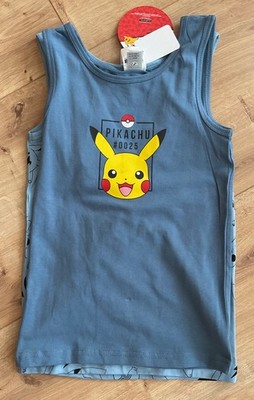 Pokémon Pikachu 2 x Jungenunterhemd Gr. 134/140