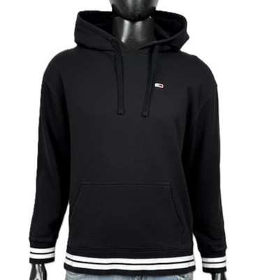Tommy Hilfiger Sweatshirt Herren Größe XS Bequem Schwarz Hoodie Logo Casual...