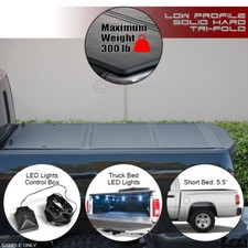 For 2000-2004 Dodge Dakota 5.5 Bed Low Profile Hard Tri Fold Tonneau Coverled
