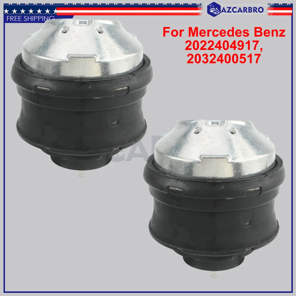 Pair For Mercedes Benz C43 AMG CL500 CL55 CL550 LH RH Sides Engine Motor Mount - Image 3 of 4