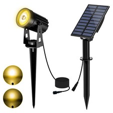 2/4 in 1 Solar LED Spot Power Spot Lights Garden Outdoor Waterproof Yard Lamp UK