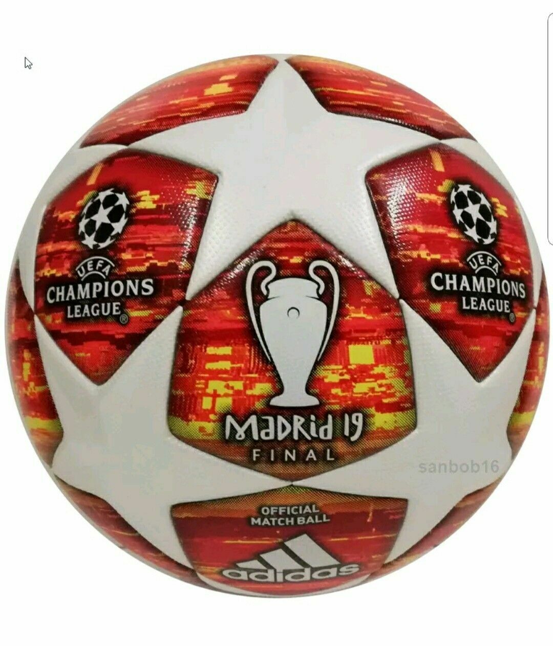 Adidas Ball Final Madrid J350 Champions League 2018/19 Color Red Taglia  Palloni 5