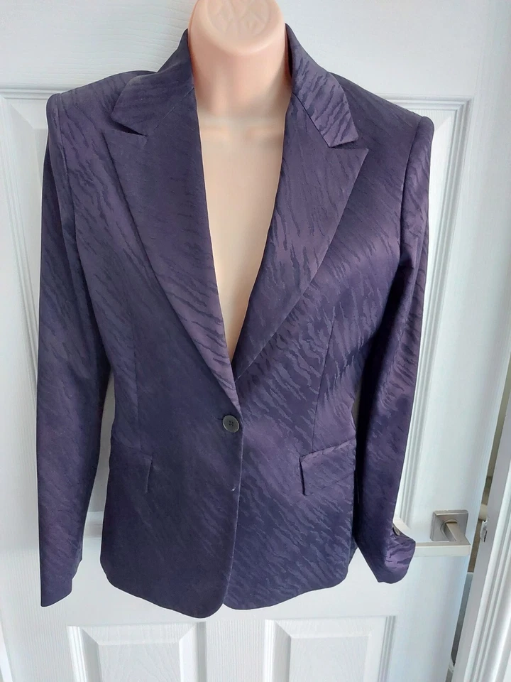 versace jeans couture - smart navy blue blazer jacket size Italian 40 UK 8 — 第 3/4 张图片