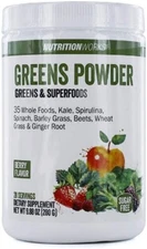 NutritionWorks Greens Powder  GREENS &SUPERFOODS Berries Flav. 9.8oz Exp: 2 2027