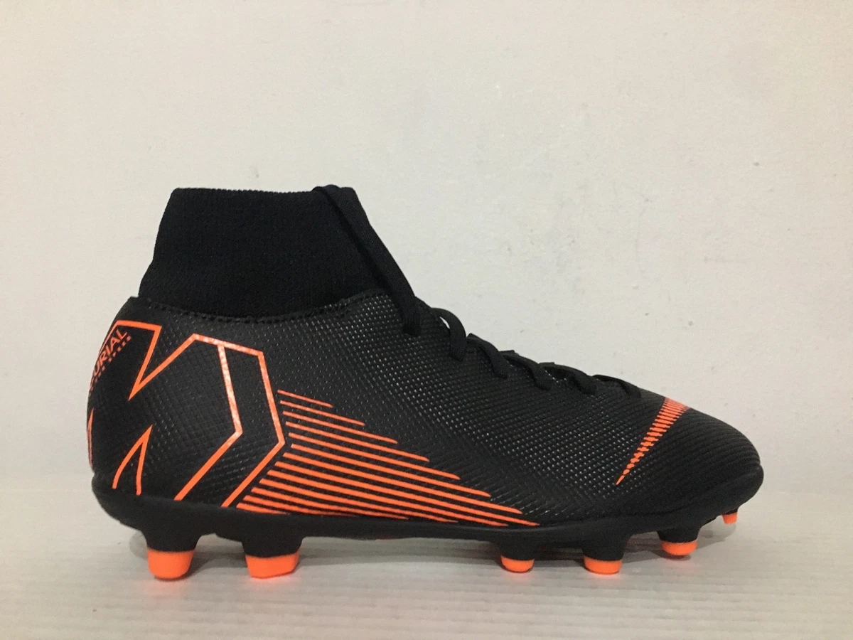 Nike Mercurial Superfly 6 Club MG Black Soccer Cleats Black Orange