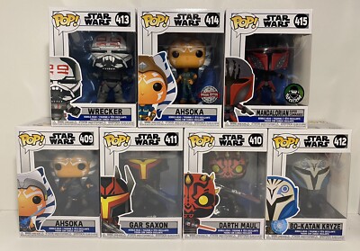 Star Wars: Clone Wars Funko Pop Vinyl (Set of 7) Include Exclusive