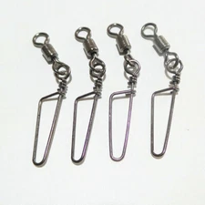 100 Pack Ball Bearing Fishing Swivels Snap Coastlock Fishing Line Connector