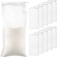 10 Pieces Small Aquarium Filter Bags with Zipper 3 X 8 Inch Fine Filter Media Ba
