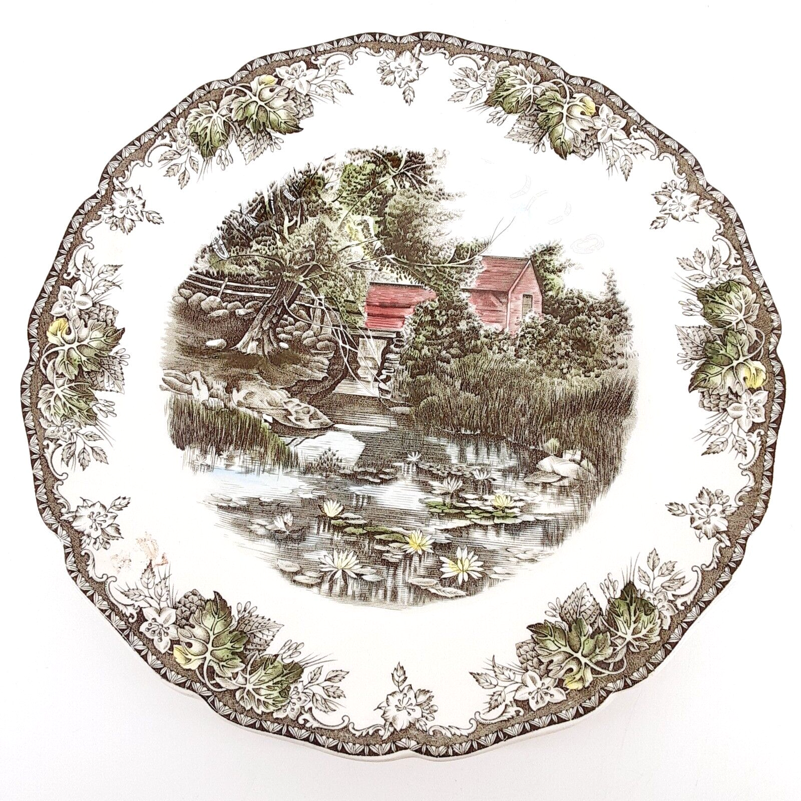 10 5/8” Dinner Plate THE LILY POND Johnson Brothers Friendly Village England
