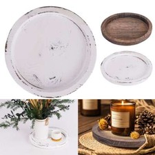 Round Wood Serving Tray Rustic Tray Wooden Tray Party Home Kitchen Gathering