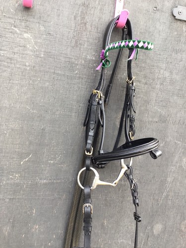Shetland Pony Saddle Set,bridle,bit,stirrups,girth,leathers, Green (Ref SS3) - Bild 12 von 14