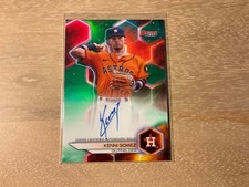 2023 Bowman's Best Baseball Kenni Gomez Green Refractor Auto 15/99 SP Astros