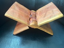 Plum Tree Prayer Book Stand Holder Bible, Quran, the Gita, Wooden Carved Gift