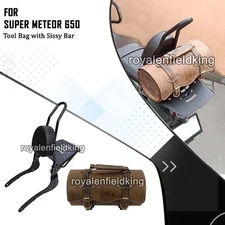 Fit For Royal Enfield "SUPER METEOR 650" Dust Color Tool Bag with Sissy Bar