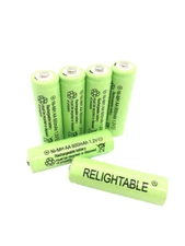 6-PCS AA 600mAh Ni-Mh Rechargeable Batteries RELIGHTABLE Solar Path Lights C6