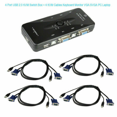 Commutateur KVM 2 Ports VGA USB 2.0 KVM Souris Commutateur Clavier