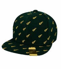 Flat Fitty Repeater Strap Back Wool Cap Hat, Green, One Size