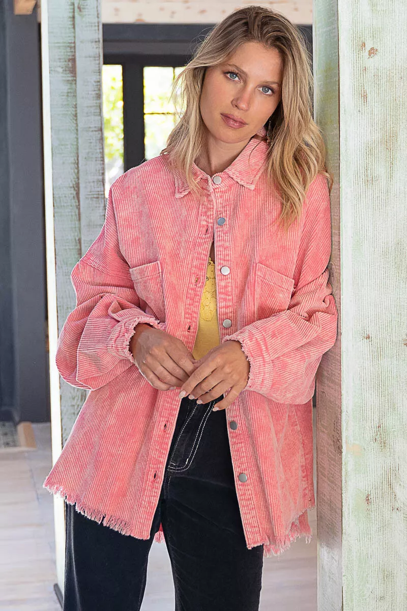 Pink shop cord jacket