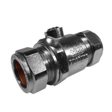 22mm Isolation Gate Valve Chrome Brass Plated FULL BORE Ball Valve NEW