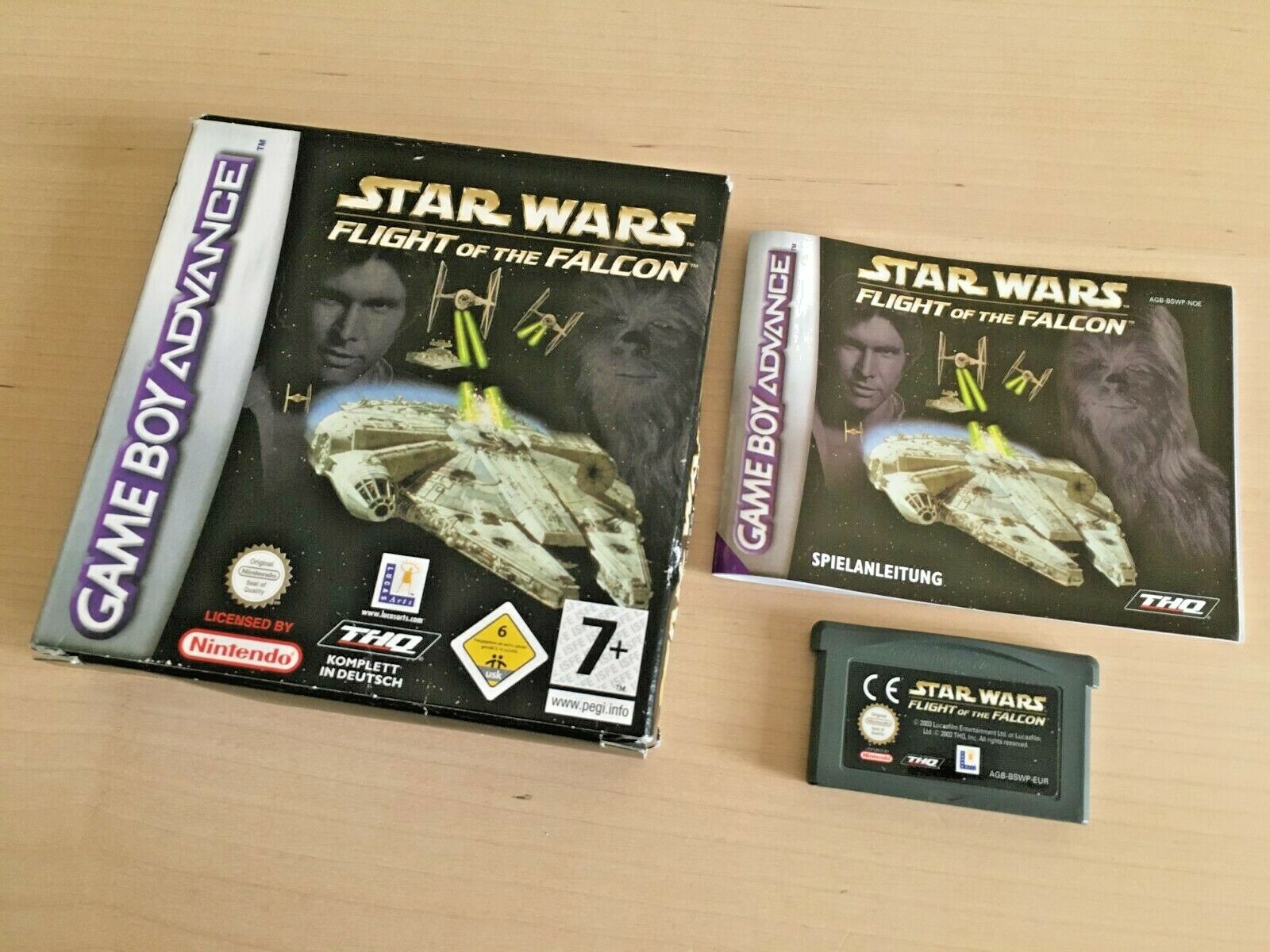 Star Wars Flight of the Falcon German Deutsch Game Boy Advance GBA