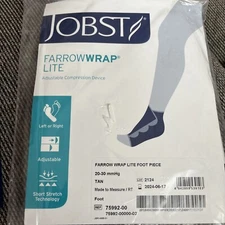Jobst FarrowWrap Strong Foot Piece 20-30 mmHg Compression Device Wrap Tan