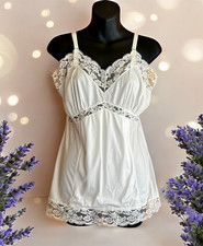 Vtg Camisole Lingerie Penney  s Adonna Lace Scallop Trim Babydoll Sissy 36 Tall