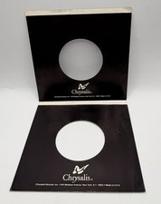 Chrysalis Records Company Sleeves 45 RPM Vinyl Black with White Logo Lot of 2