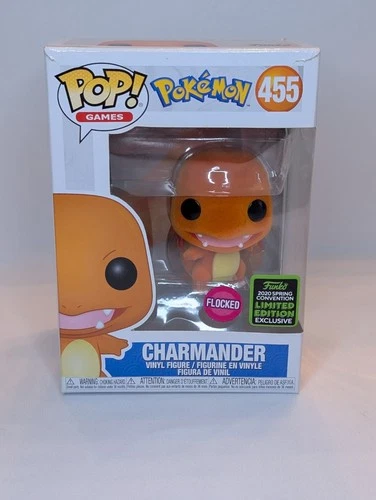 Funko Pop! Pokémon Charmander Flocked 2020 Spring Convention #455 DAMAGED BOX