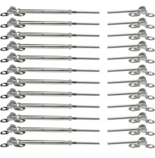 Cable Railing Hardware, 12 Pairs Railing Kit, for 1/8 System, Adjustable Angl...
