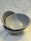 Vintage Frankoma Pottery Blue 5X Cereal Soup Bowls Set 3 Great Condition 5”