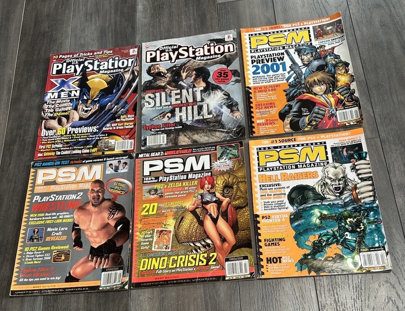 Lot Of 6 Vintage PSM PlayStation Magazines. 99-01. Retro Gaming RARE Great Shape