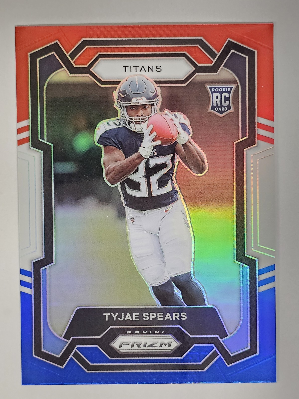 2023 Panini Prizm #396 Tyjae Spears Red White and Blue RC