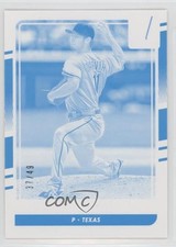 2016 Panini Donruss Test Proof Cyan 37/49 Yu Darvish #165 y0i