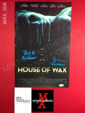 Jon Abrahams Brian Van Holt dual signed 11x17 photo House of Wax JSA COA