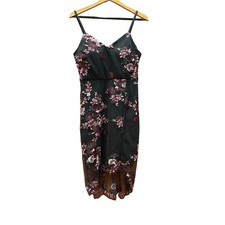 Guess 6 Black Sleeveless Floral Lace Dress Party Embroidered Whimsigoth