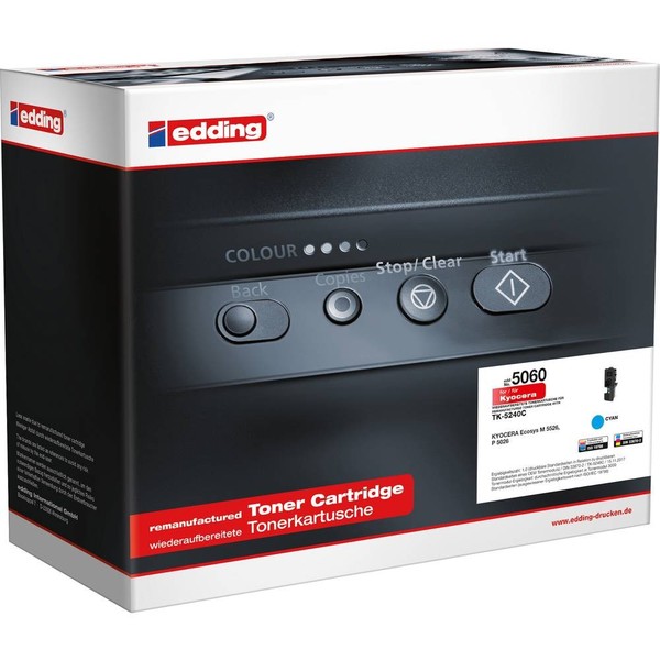 Edding Toner Ersetzt Kyocera TK-5240C Kompatibel Cyan 3000 Seiten EDD-5060-image