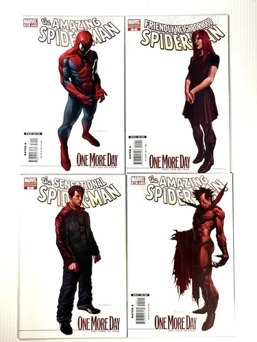 The Amazing Spider-Man One More Day Complete Set Variant Comic Books 1-4