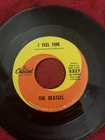 The Beatles 45 Record I Feel Fine /She's A Woman Capitol 1964 LISTEN HERE