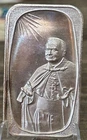 VINTAGE 1982 DAHLONEGA MINT USA .999 FINE SILVER BAR - POPE JOHN PAUL II