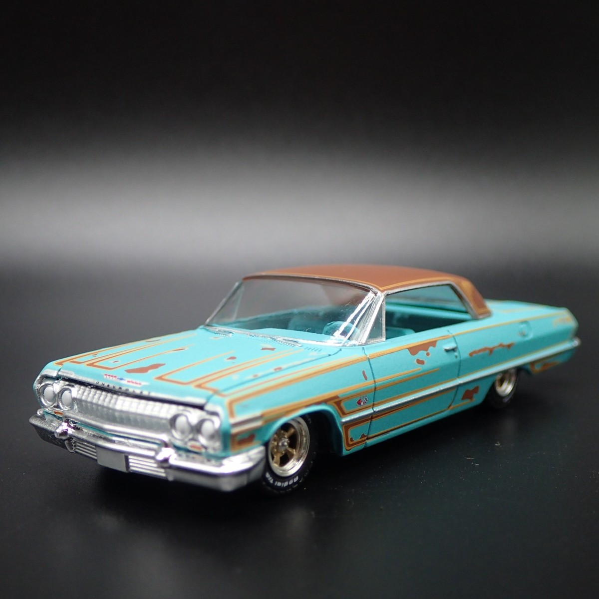 1963 63 CHEVY CHEVROLET IMPALA PATINA 1:64 SCALE DIORAMA DIECAST