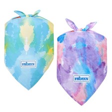 Instant Cooling Dog Bandanas Quick Dry Tie Dye Summer Breathable Scarf 2