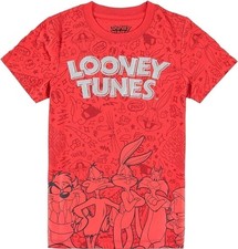 Looney Tunes Boys Short Sleeve T-Shirt - Bugs Bunny, Taz, Marvin, Daffy Duck...